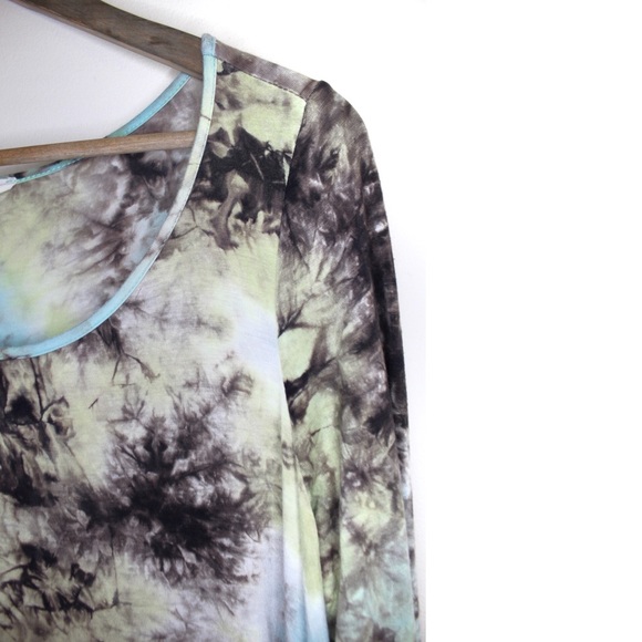 entro Bohemian Fringe Tie Dye Hippie Top Large - Picture 3 of 6